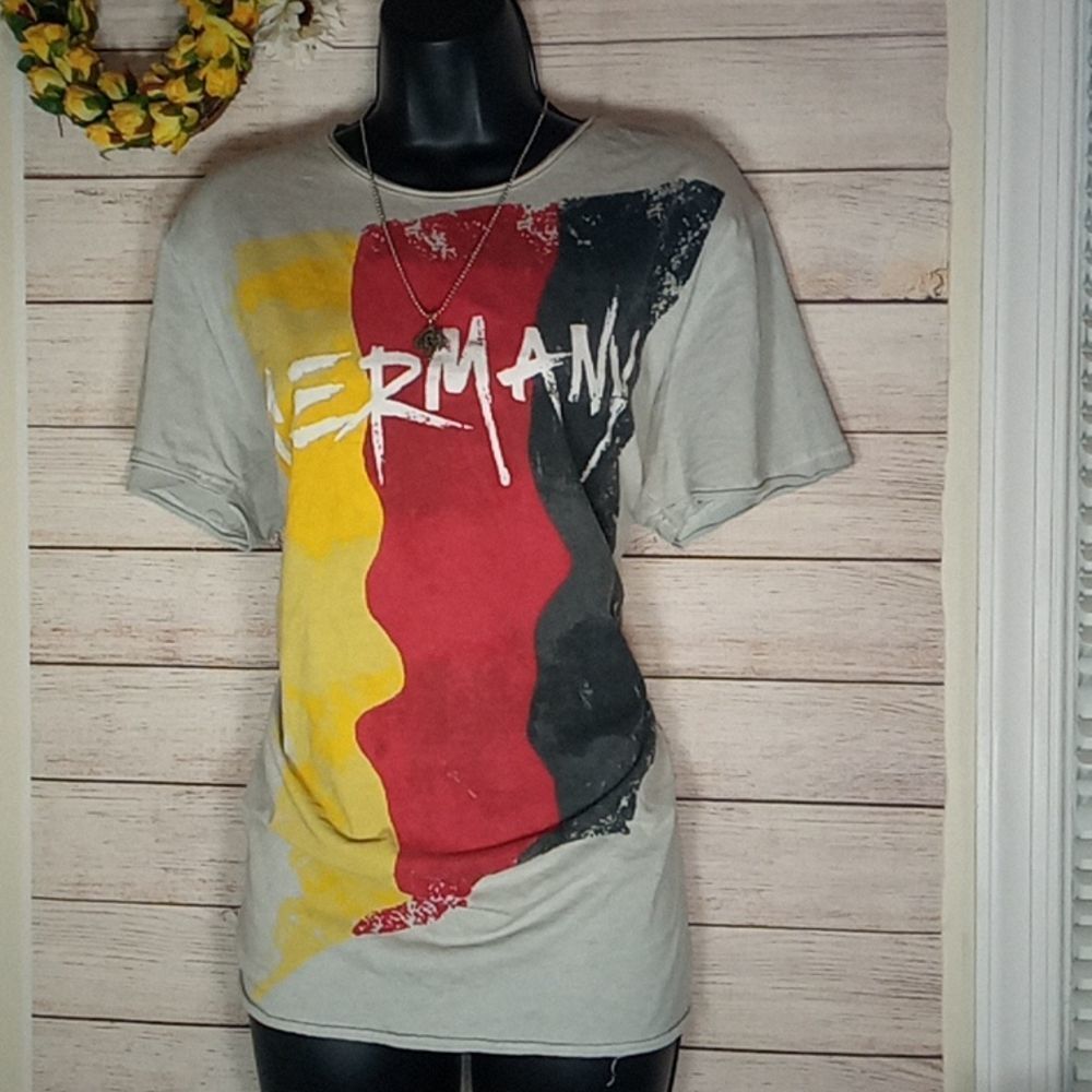 Euro Cup France 2016 Shine Original Germany Tshirt Tee Shirt Top Size Large